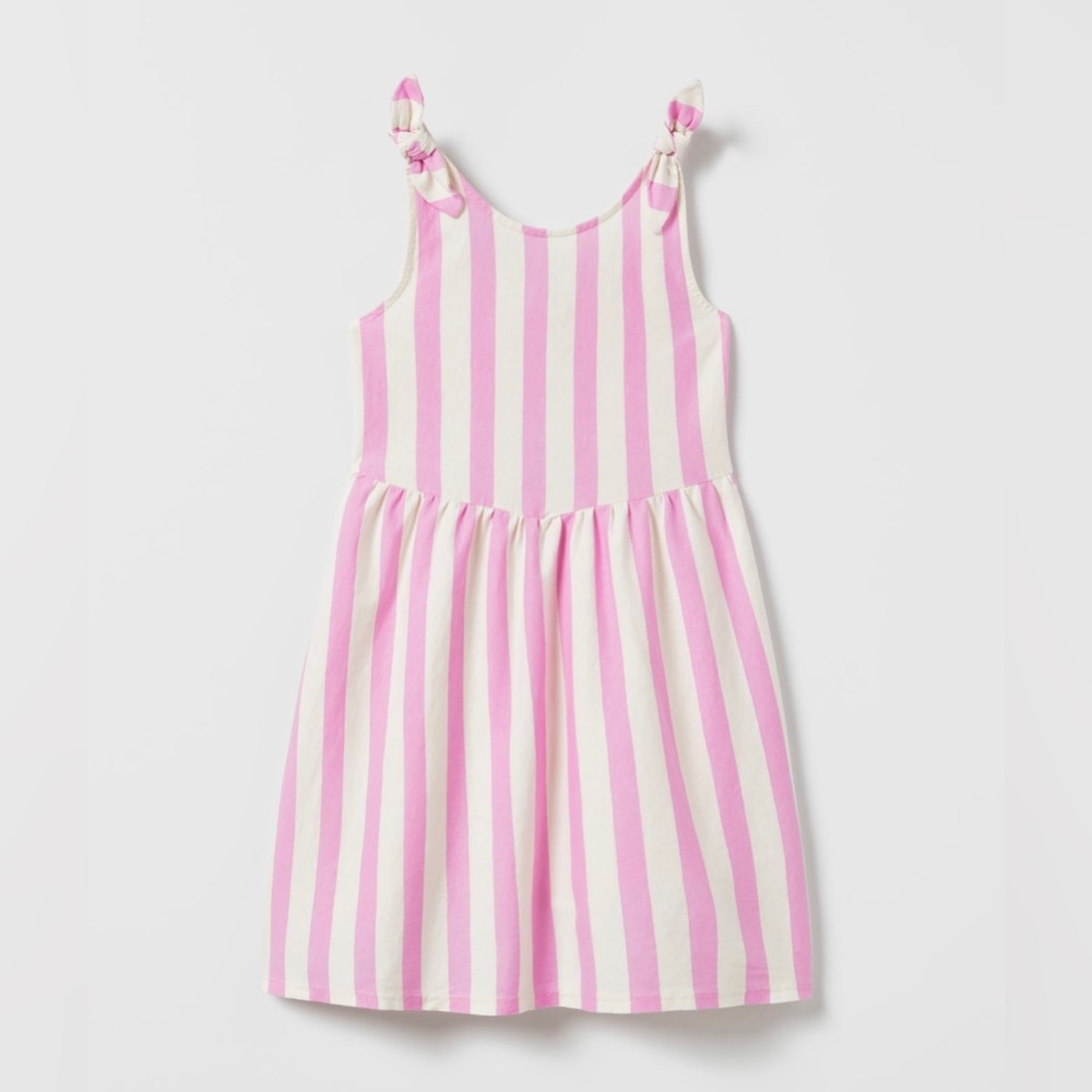 ZARA Girls Ruffly Striped Dress